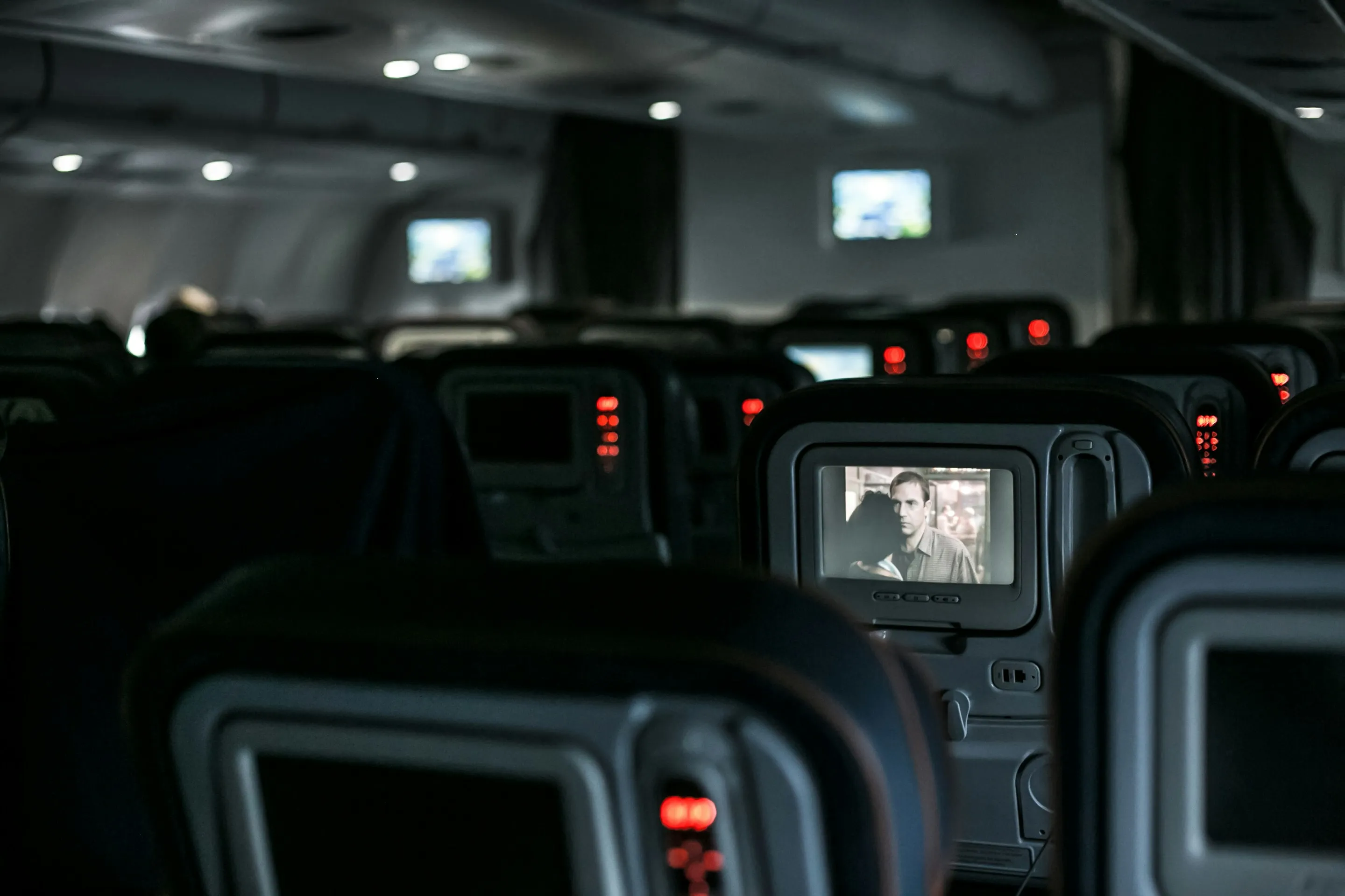 Cabin interior at night